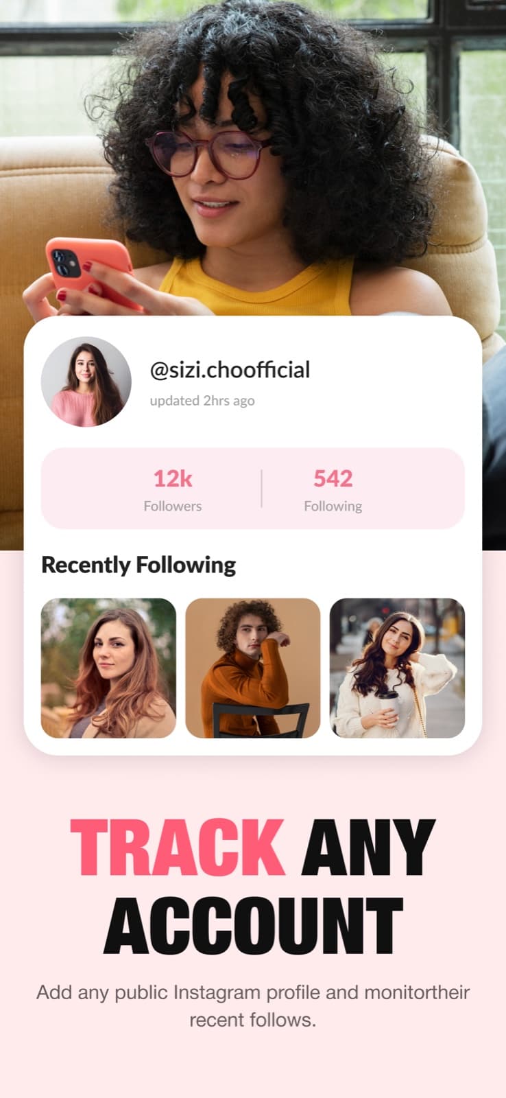 Lurke app recent following tracker preview
